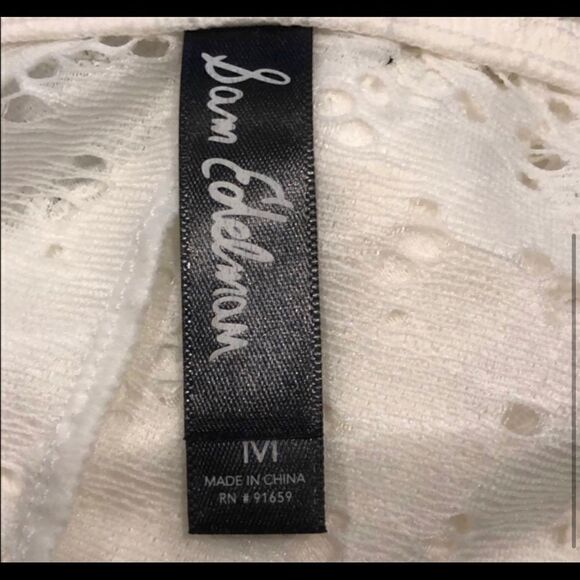 SAM EDELMAN CLOUD DANCER ASYMMETRIC LACE BODYSUIT - Picture 4 of 5